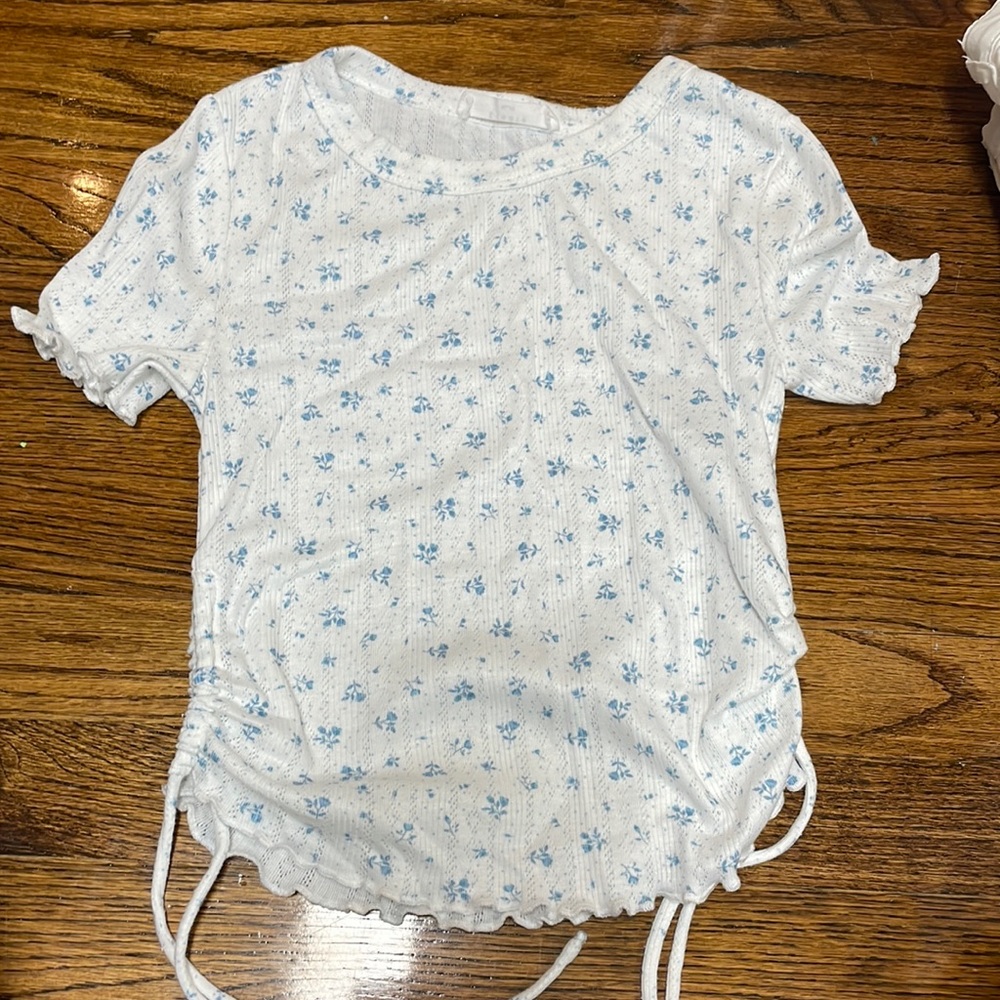 Blue floral shirt